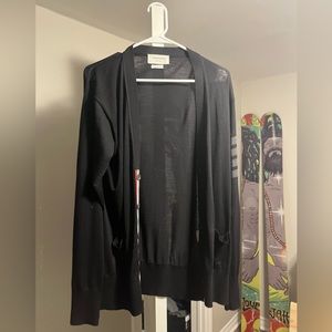 Thom Browne Black Cardigan (Summer 2019 Collection) Size 4